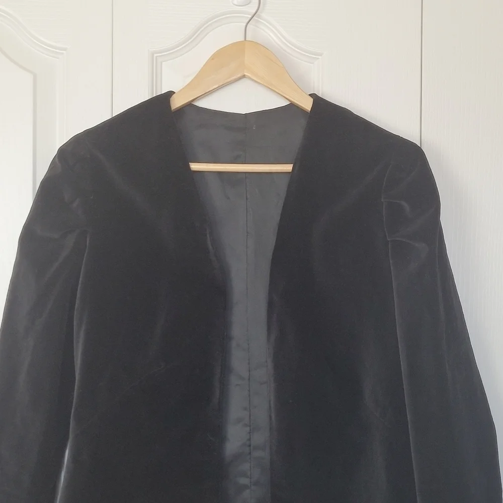 Vintage Velvet Open Blazer - Picture 4 of 5